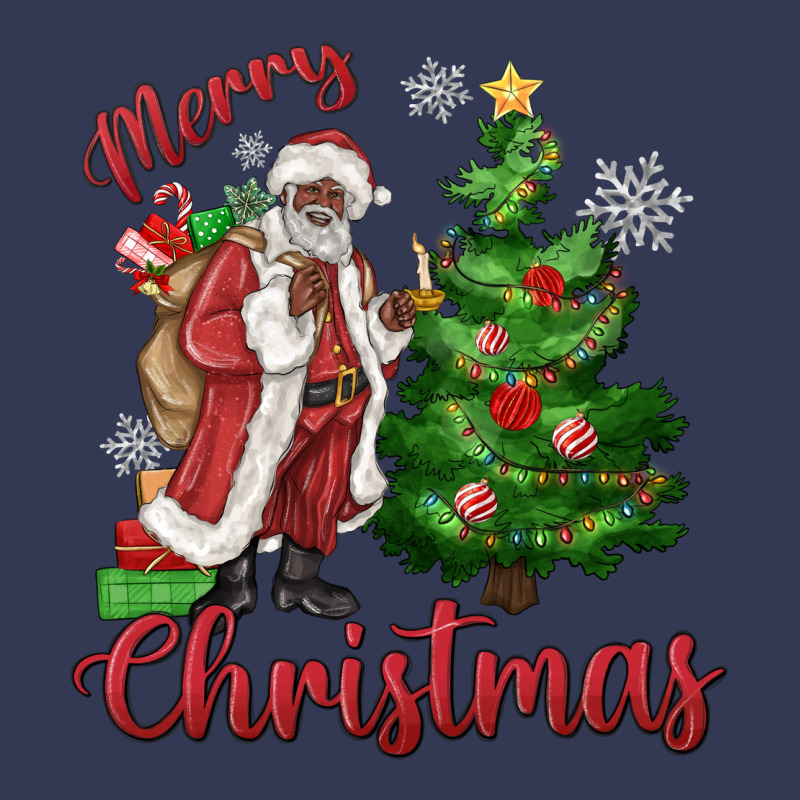 Merry Christmas Black Santa Heavyweight Hoodie by MaliasSmallBusiness | Teevron