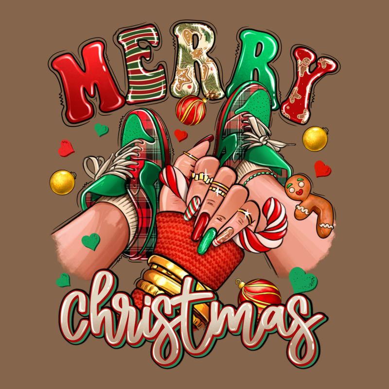 Merry Christmas Caucasian Girl Sneakers Premium Tee by RanaPortraitStore | Teevron