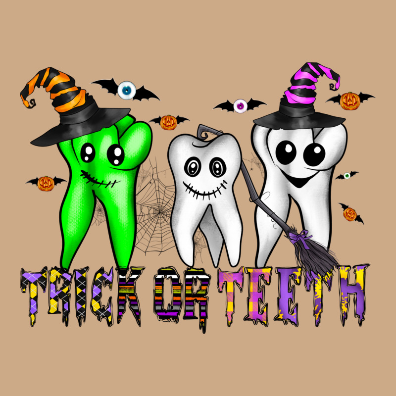 Trick Or Teeth Vintage Hoodie by CowhideDigitalArt | Teevron