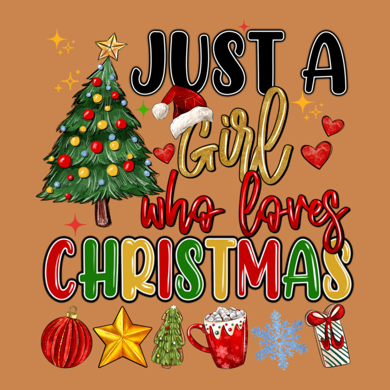 Just A Girl Who Loves Christmas Heavyweight Hoodie by MaliasSmallBusiness | Teevron