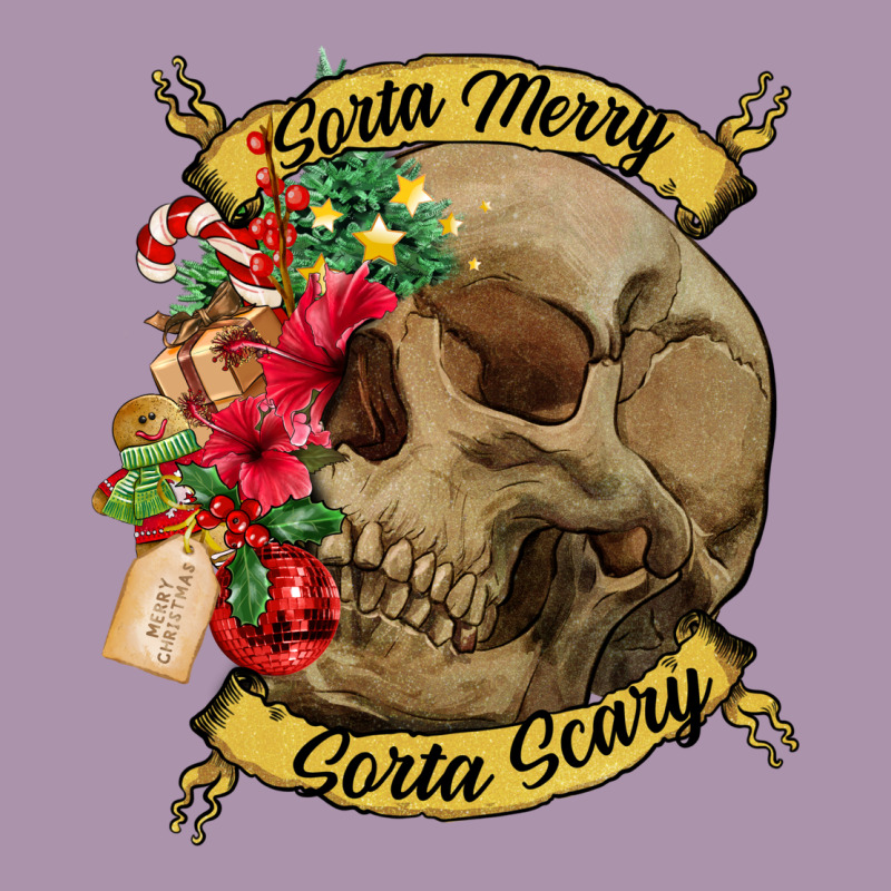 Sorta Merry Sorta Scary Skull Heavyweight Hoodie by NancyCooperArtShop | Teevron