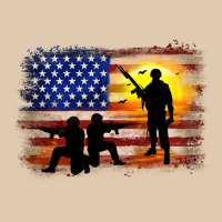 American Flag Soldier Sunset Classic Tee | Teevron