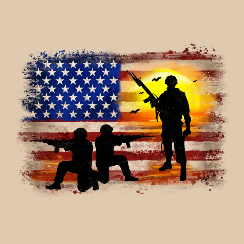 American Flag Soldier Sunset Classic Tee by JahusDesignShop | Teevron