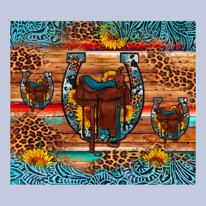 Saddle Horseshoe Leopard Sunflower Long Sleeve Tee by Artiststas | Teevron