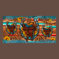 Saddle Horseshoe  Sunflower Leopard License Plate Long Sleeve Tee | Teevron