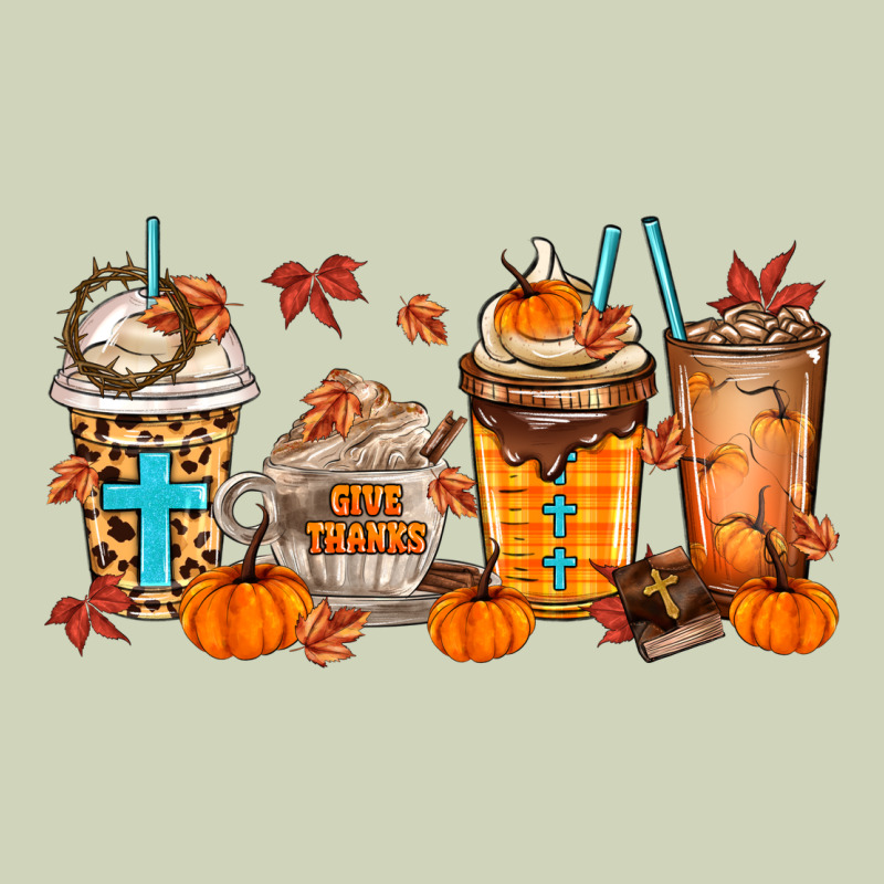 Give Thanks Coffee Cups Heavyweight Hoodie by MaliasSmallBusiness | Teevron