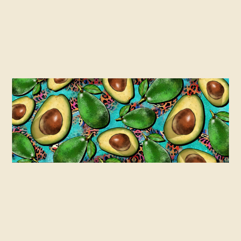 Avacado With Turquoise And Leopard Background 11 Oz Mug Premium Tee by BarkalooDesign | Teevron