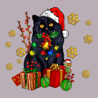Black Cat Meowy Christmas Vintage Tee | Teevron