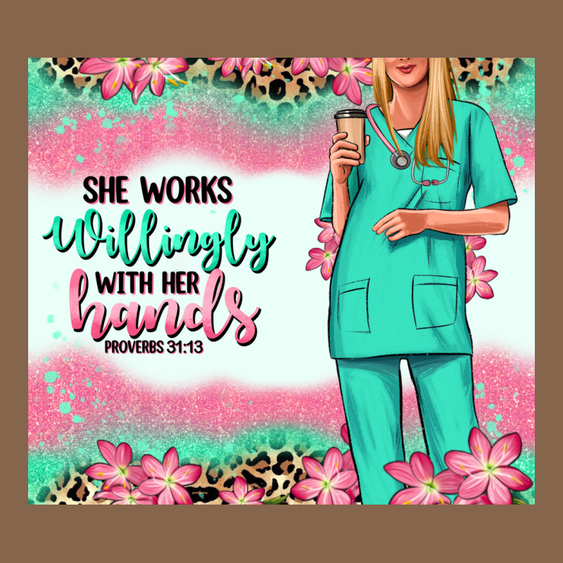 She Works Willingly With Her Hands Blonde Nurse Premium Tee by RanaPortraitStore | Teevron