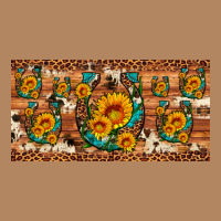 Sunflower Gemstone Leopard Cowhide Horseshoe License Plate Long Sleeve Tee | Teevron
