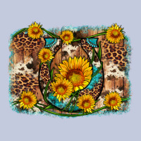 Sunflower Gemstone Leopard Cowhide Horseshoe Background Long Sleeve Tee | Teevron