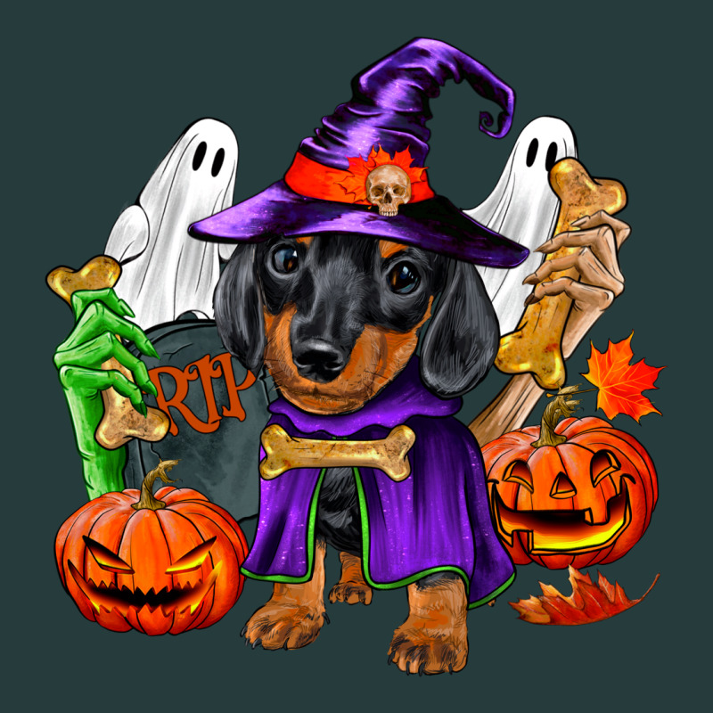 Halloween Dachshund Puppy Dog Premium Hoodie by RanaPortraitStore | Teevron