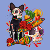 Mexican Dead Day With Skeleton Cat Long Sleeve Tee | Teevron