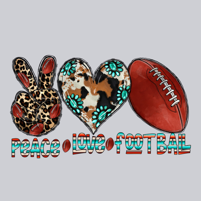 Peace Love Football Heavyweight Sweatshirt by CowhideDigitalArt | Teevron