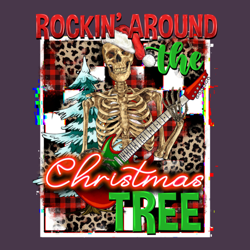 Rockin' Around The Christmas Tree Skeleton Heavyweight Hoodie by NancyCooperArtShop | Teevron