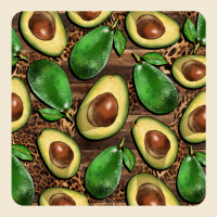 Avocados With Wood And Leopard Background Mug  Coaster Premium Tee | Teevron