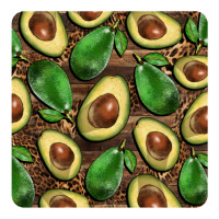 avocados with wood and leopard background mug  coaster | Teevron