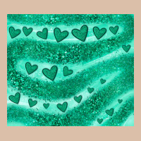 Green Glitter Heart Urban Heavy Tee | Teevron