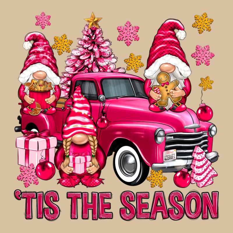 Tis' The Season Pink Christmas Gnomes Truck Heavyweight Hoodie by NancyCooperArtShop | Teevron