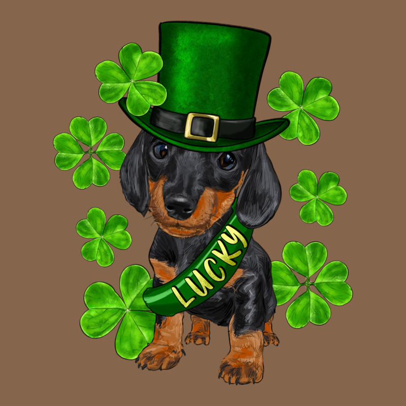 St. Patricks Day Lucky Dachshund Puppy Premium Tee by RanaPortraitStore | Teevron