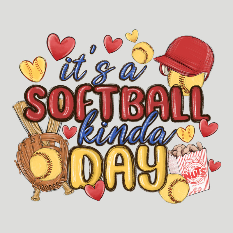 It's A Softball Kinda Day Zipper Hoodie by MaliasSmallBusiness | Teevron