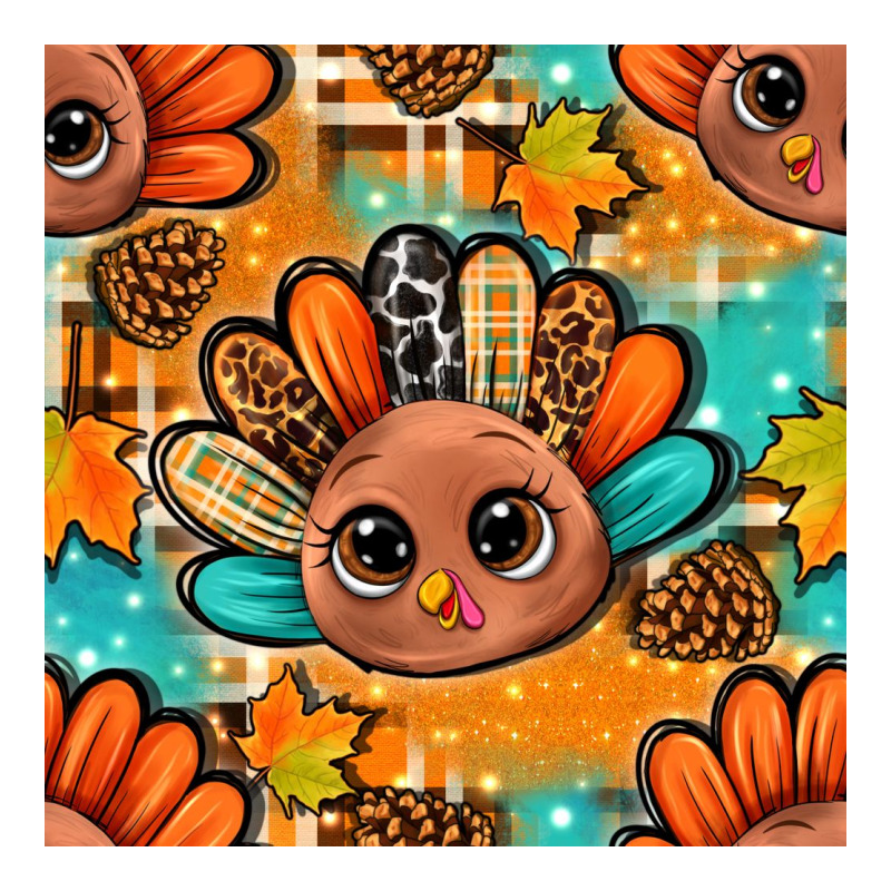 Thanksgiving Turkey And Cone With Tartan Seamless Pattern Bbs Premium Sweatshirt by BundleAndBundleShop | Teevron