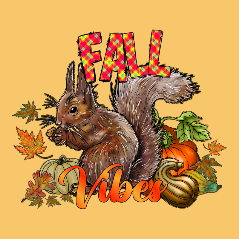 Fall Vibes Squirrel Vintage Hoodie by CowhideDigitalArt | Teevron