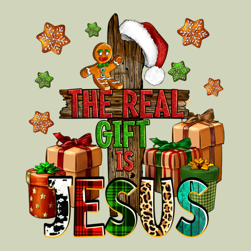 The Real Gift Is Jesus Heavyweight Hoodie by NancyCooperArtShop | Teevron