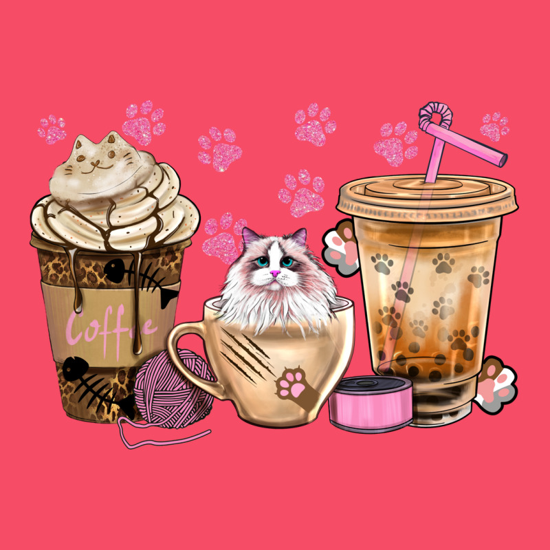 Cat Coffee Cups With Paw Bbs Premium Sweatshirt by BundleAndBundleShop | Teevron