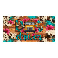 bus driver school bus cowhide license plate | Teevron