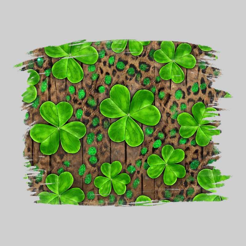 St Patricks Day Shamrock And Leopard Distressed Ba Premium Tee by RanaPortraitStore | Teevron