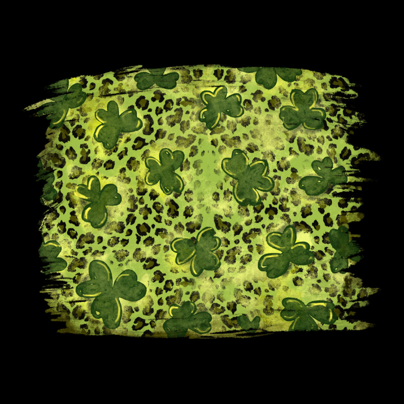 St Patricks Day Shamrock Leopard Background Premium Tee by RanaPortraitStore | Teevron