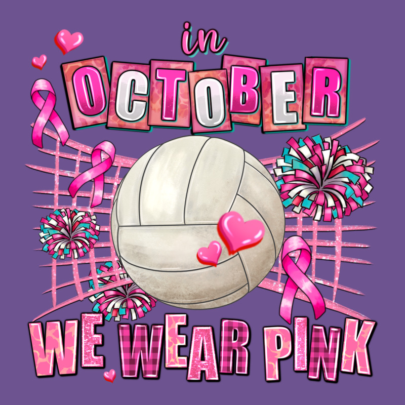 In October We Wear Pink Volleyball Vintage Tee by AdoDesignShop | Teevron
