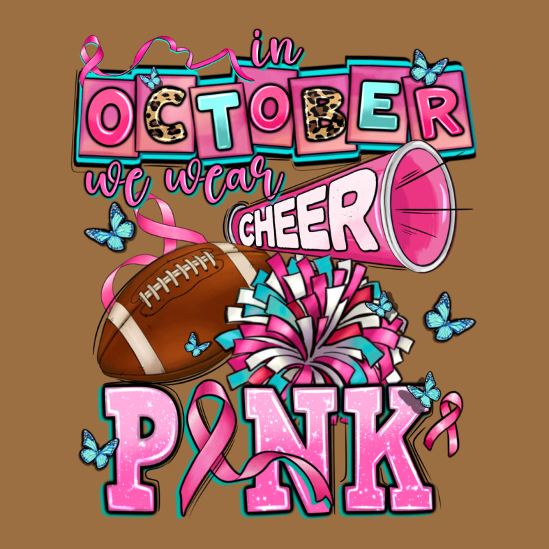In October We Wear Cheer Pink Football Vintage Tee by AdoDesignShop | Teevron