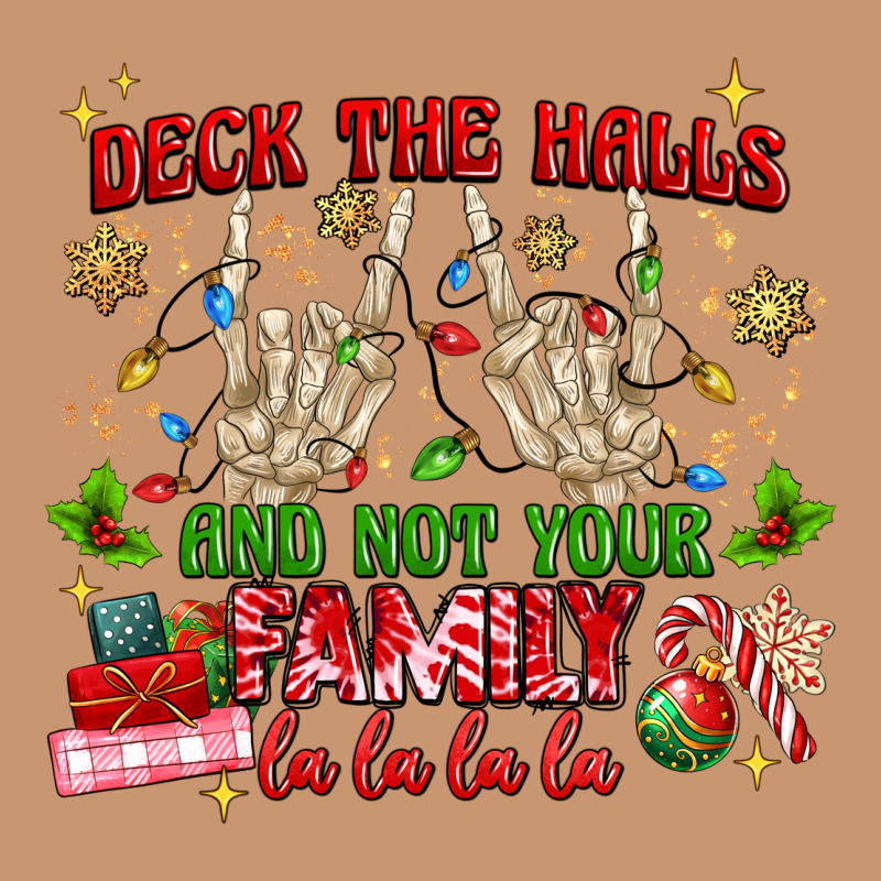 Deck The Halls And Not Your Family Heavyweight Hoodie by MaliasSmallBusiness | Teevron