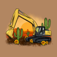 Excavator Cactus Sunflower Sunset Long Sleeve Tee | Teevron