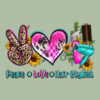 Peace Love Hair Stylist Urban Heavy Tee | Teevron