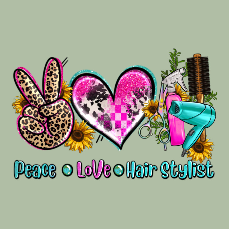 Peace Love Hair Stylist Urban Heavy Tee by AdoDesignShop | Teevron