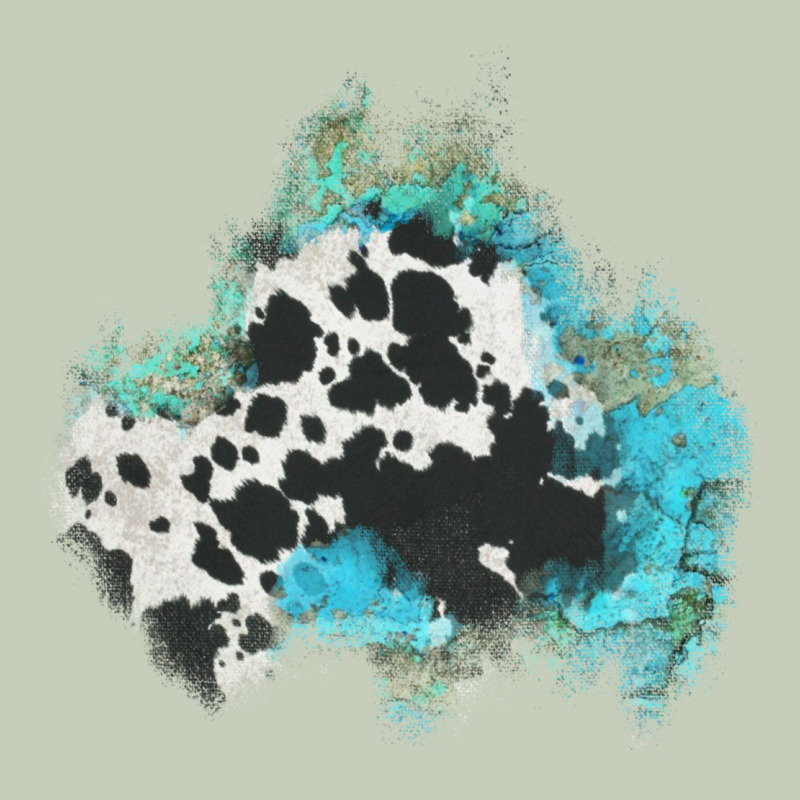 Cowhide Turquoise Patch Ladies Tee by AdoDesignShop | Teevron