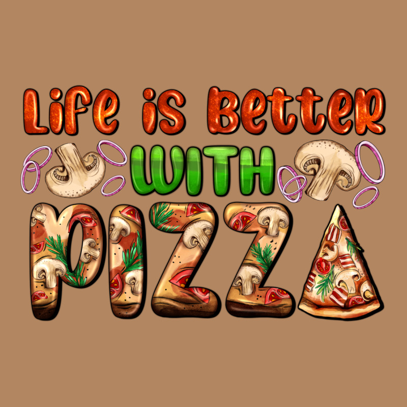 Life Is Better With Pizza Long Sleeve Tee by AdoDesignShop | Teevron