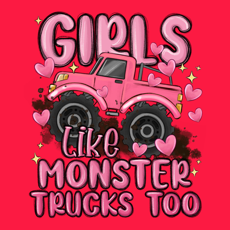 Girls Like Monster Trucks Too Zipper Hoodie by MaliasSmallBusiness | Teevron