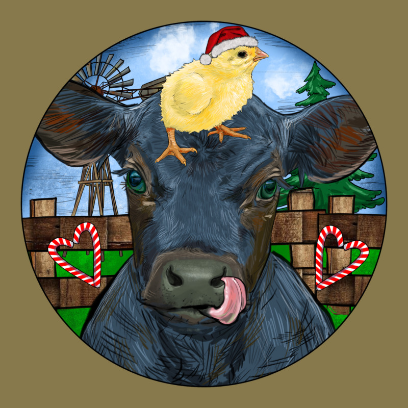 Black Angus Cattle With Santa Chick Christmas Premium Hoodie by RanaPortraitStore | Teevron