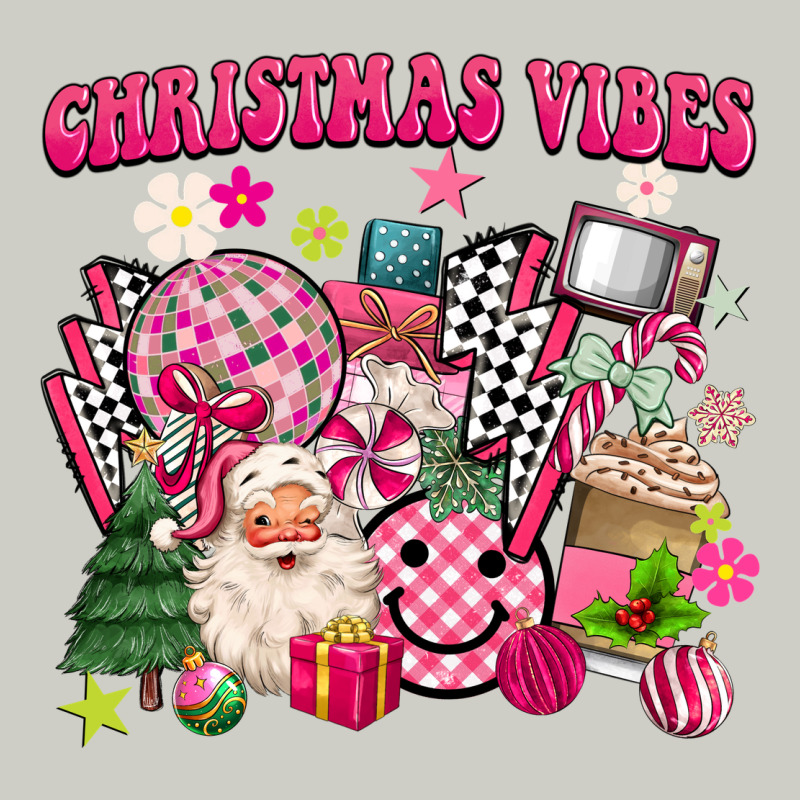 Retro Pink Christmas Vibes Heavyweight Hoodie by MaliasSmallBusiness | Teevron