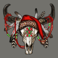 Western Christmas Bull Skull Premium Hoodie | Teevron