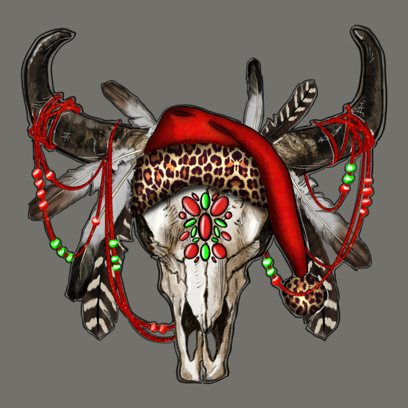 Western Christmas Bull Skull Premium Hoodie by RanaPortraitStore | Teevron