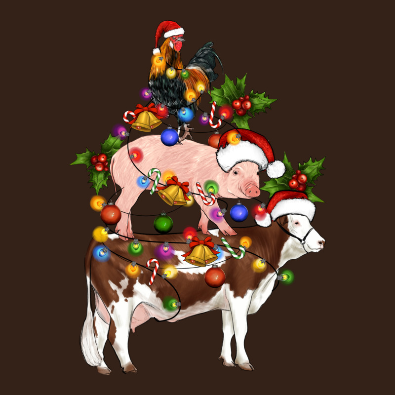 Stacked Christmas Farm Animals Heavy Core Tee by Artiststas | Teevron