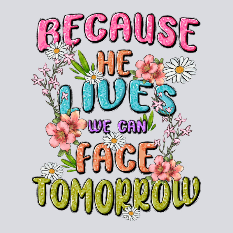 Because He Lives Face Tomorrow Zipper Hoodie by MaliasSmallBusiness | Teevron
