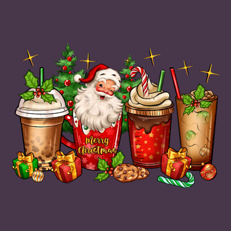 Christmas Santa Coffee Cups Heavyweight Hoodie by MaliasSmallBusiness | Teevron