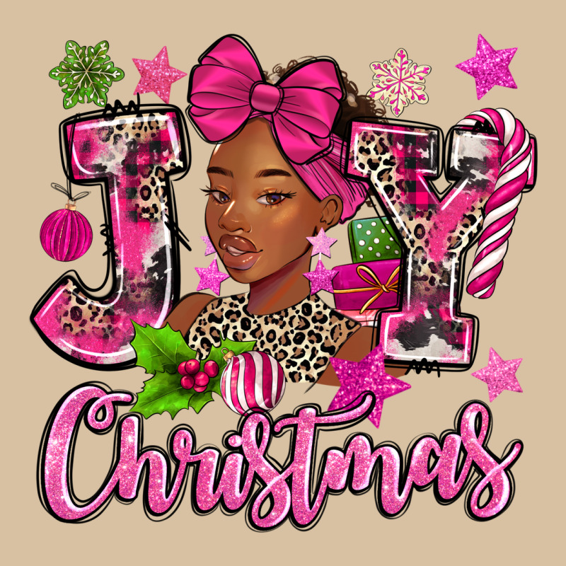 Pink Christmas Joy Black Woman Heavyweight Hoodie by MaliasSmallBusiness | Teevron