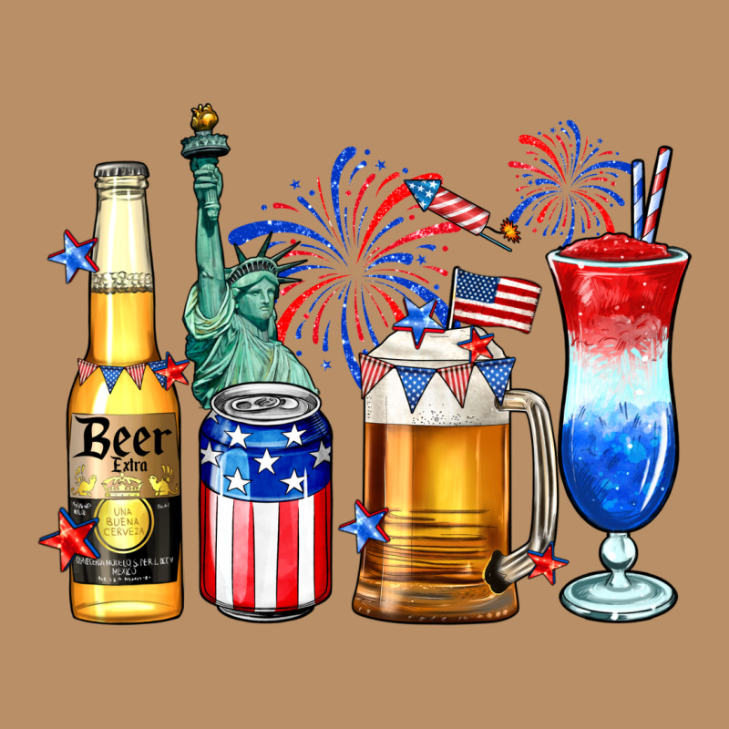 4th Of July American Drinks Vintage Hoodie by Neo Western | Teevron